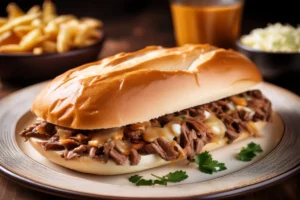 What kind of bun is used for Philly cheesesteak?