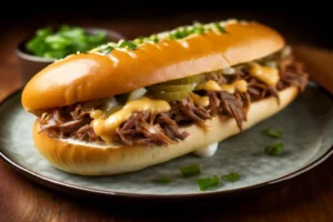 What kind of bun is used for Philly cheesesteak?