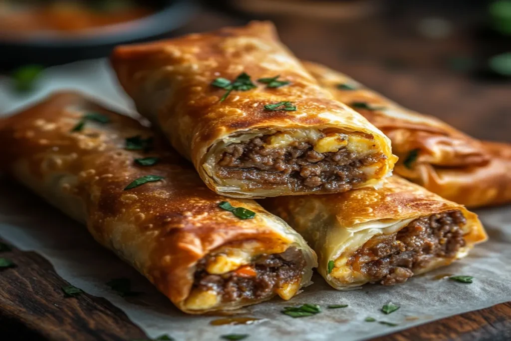 Philly Cheesesteak Egg Rolls