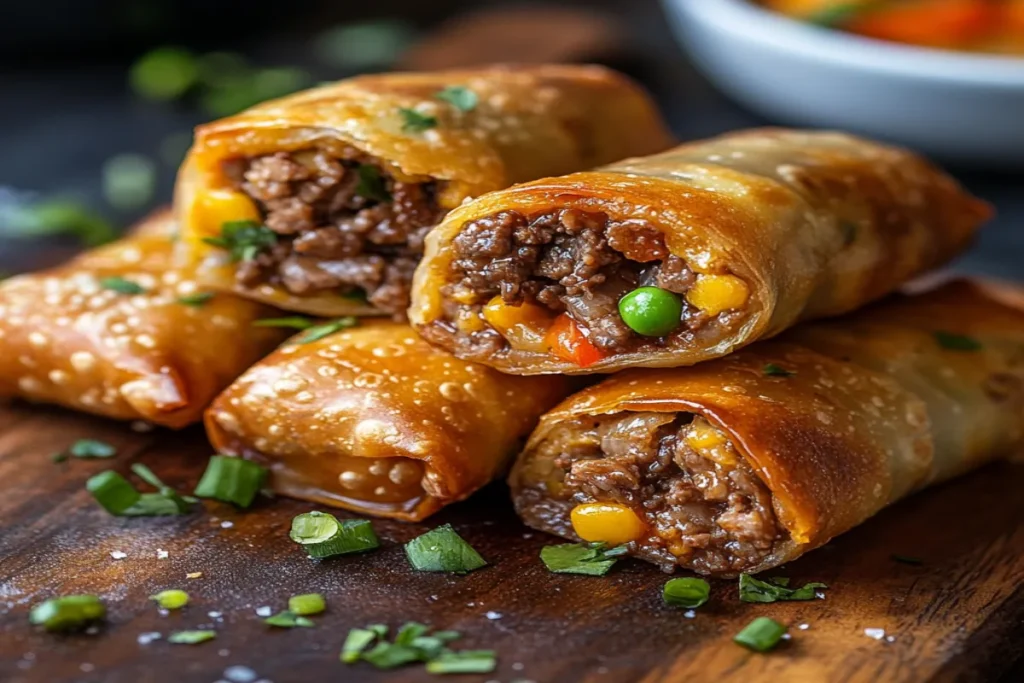 Philly Cheesesteak Egg Rolls