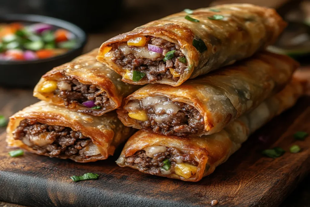 Philly Cheesesteak Egg Rolls