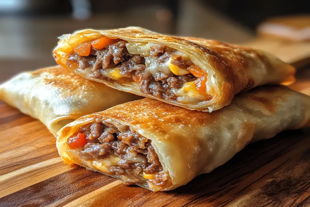 Philly Cheesesteak Egg Rolls