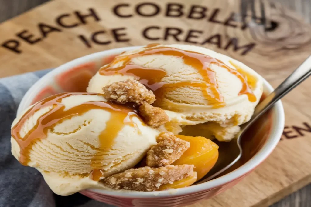 peach cobbler ice cream