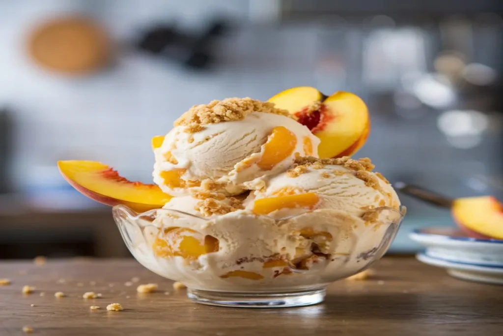 peach cobbler ice cream