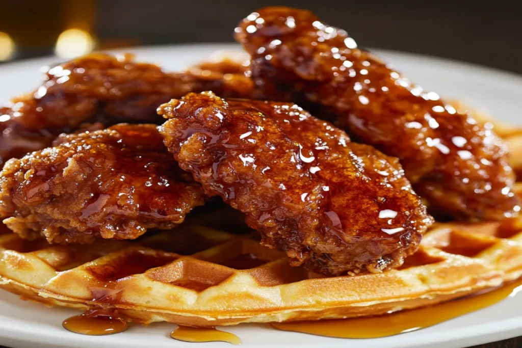 Why do people like chicken and waffles together?