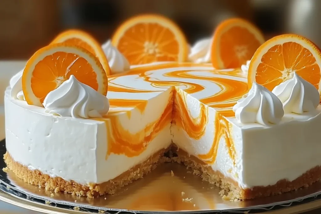 No-Bake Orange Creamsicle Cheesecake