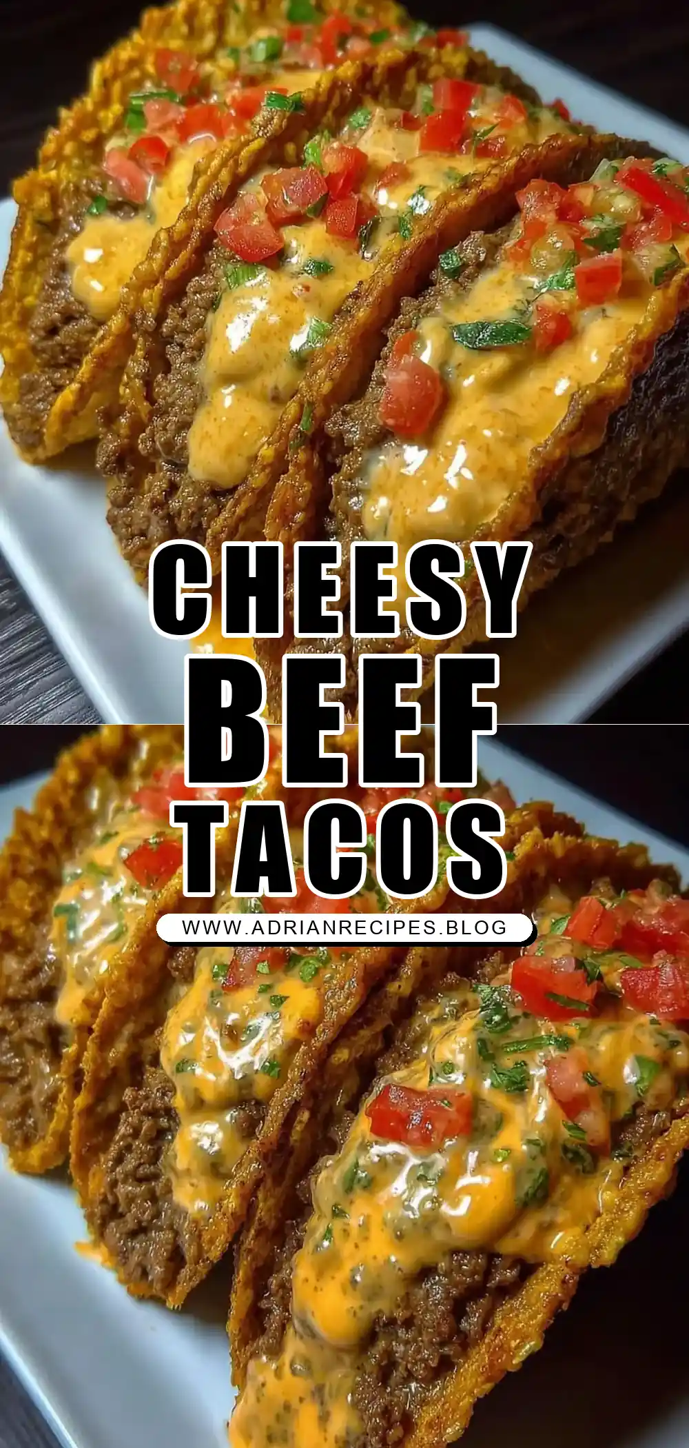 Cheesy Rotel Beef Tacos