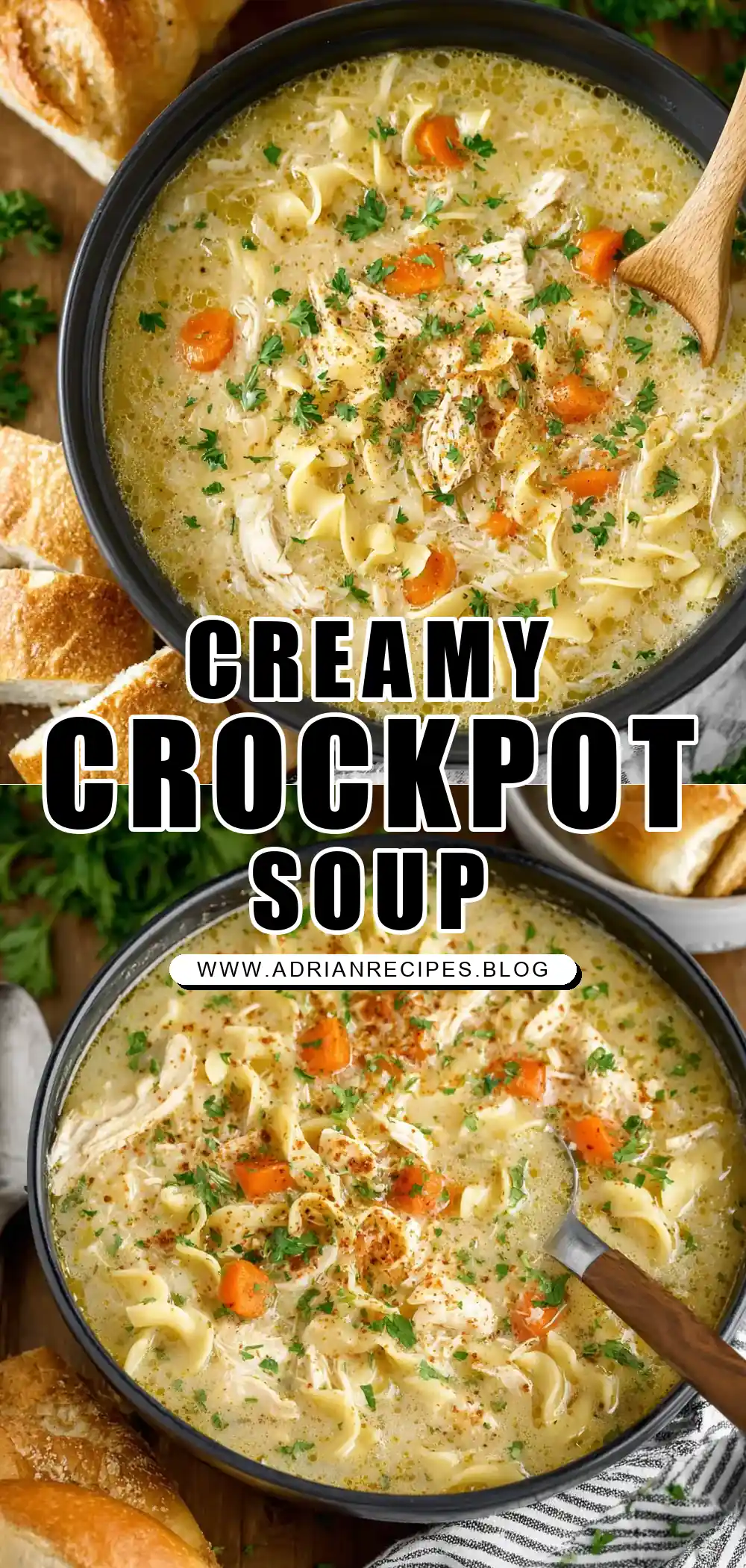 Crockpot Creamy Chicken Noodle Soup