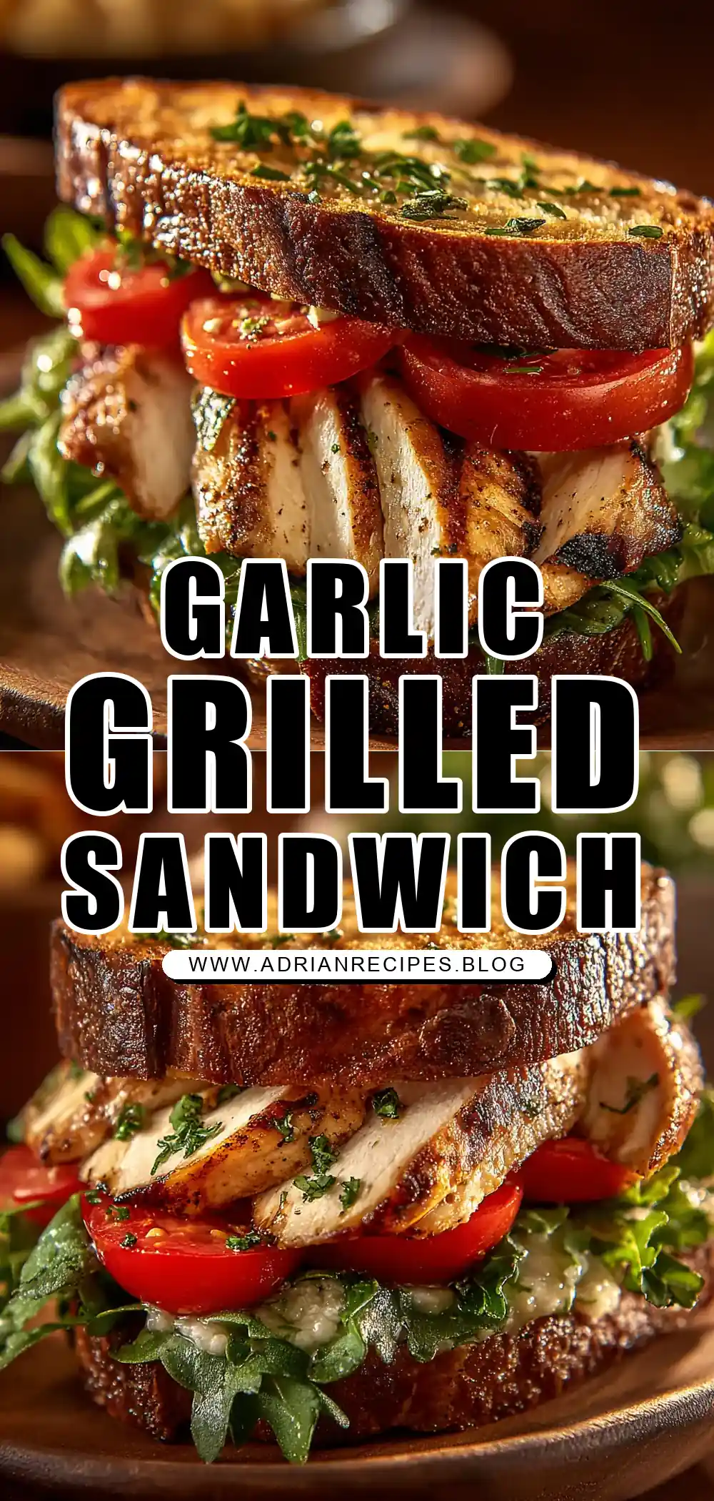 Garlic Butter, Lettuce, Tomato & Grilled Chicken Sandwich