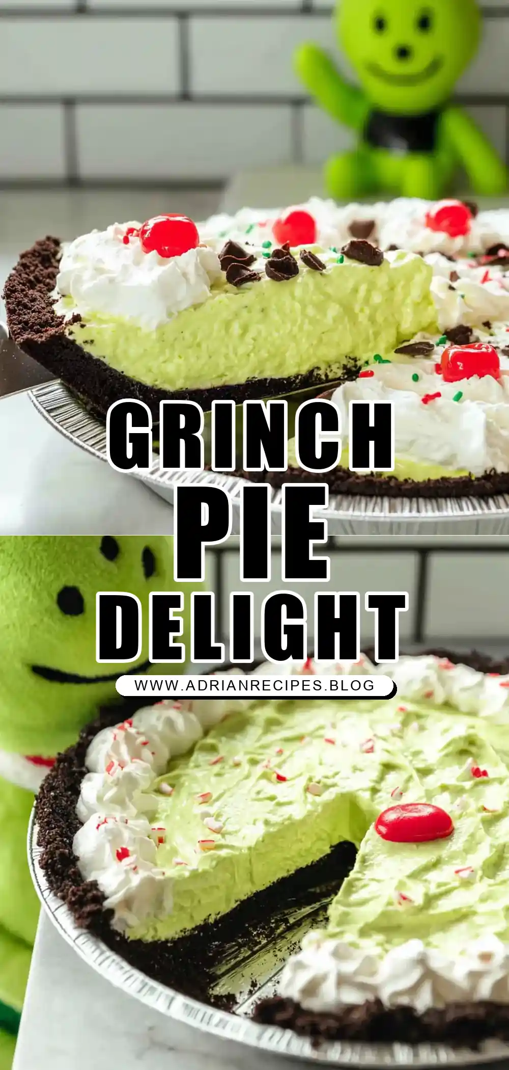 No-Bake Grinch Pie