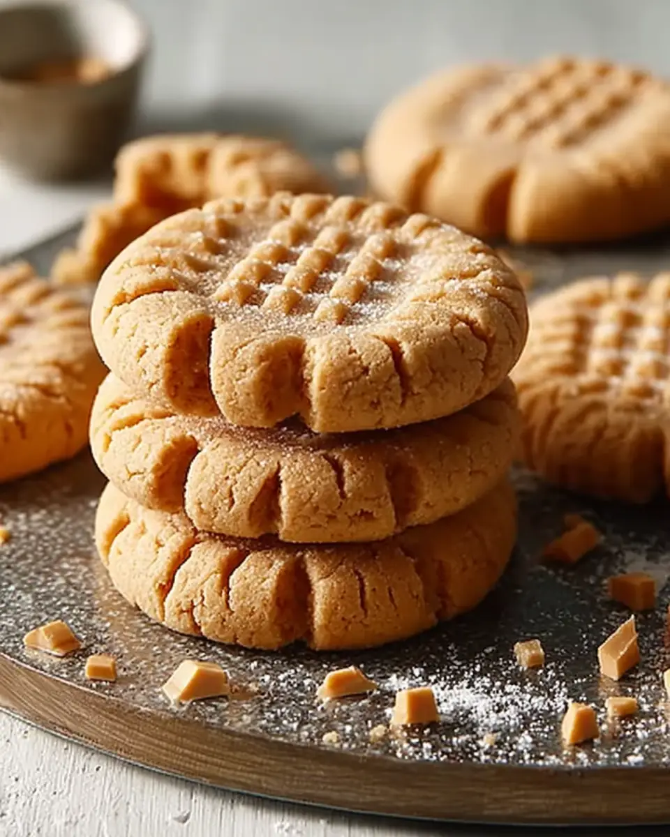 A delicious plate of Peanut Butter Cookies Recipe