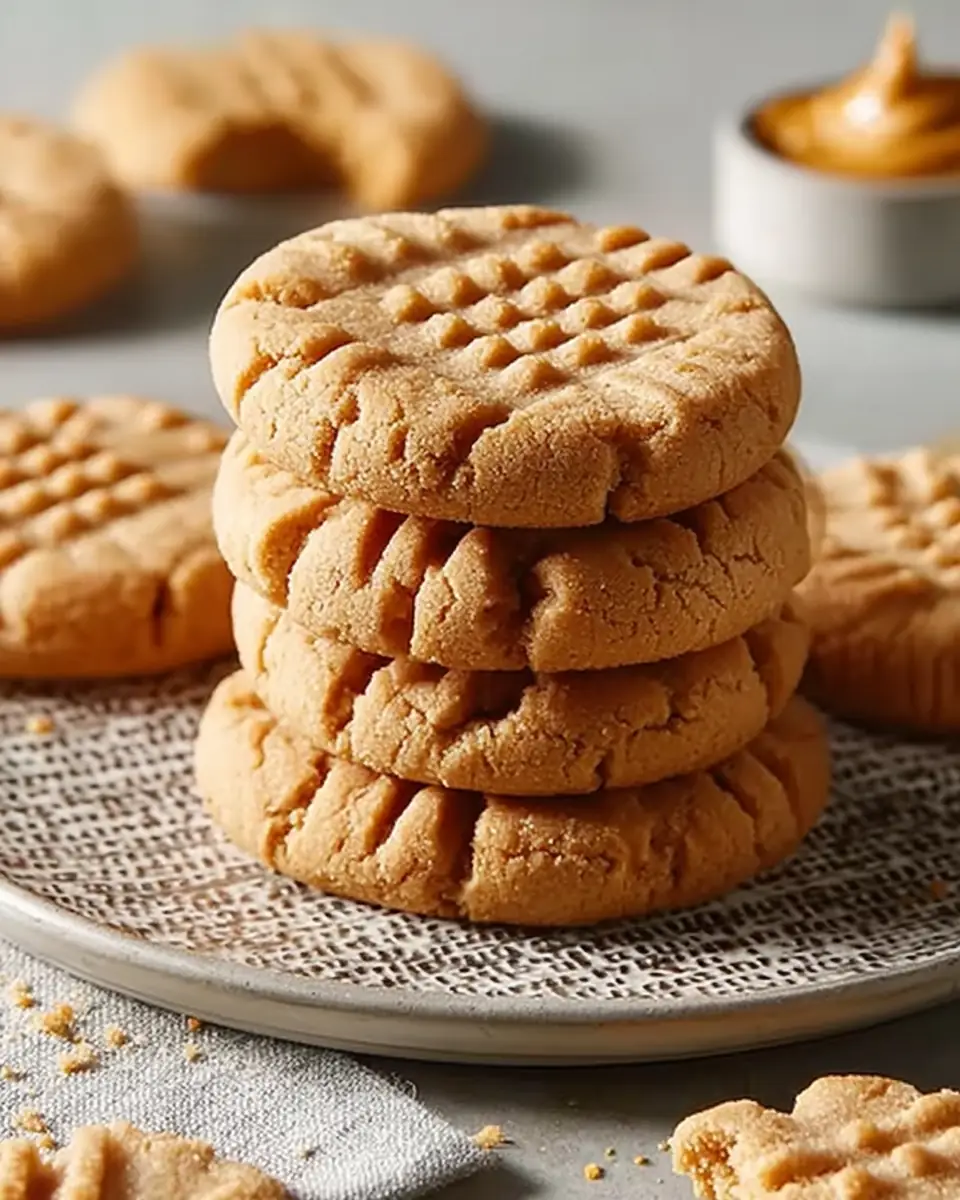 A delicious plate of Peanut Butter Cookies Recipe