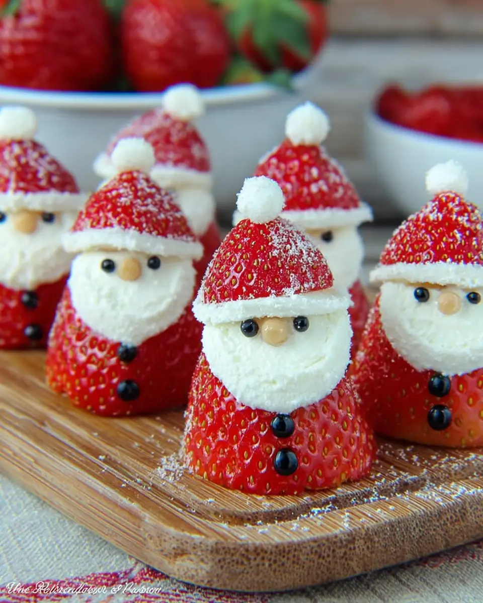 A delicious plate of STRAWBERRY SANTAS
