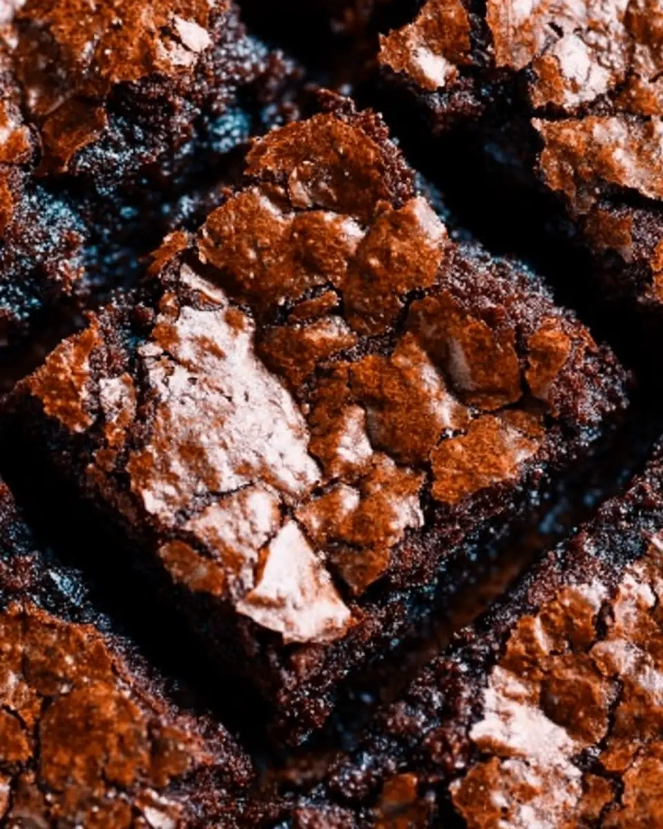 A delicious plate of The Best Cocoa Fudge Brownies