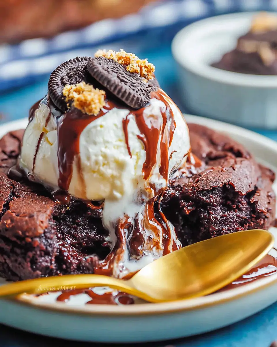 A delicious plate of 4-Ingredient Chocolate Dump Cake