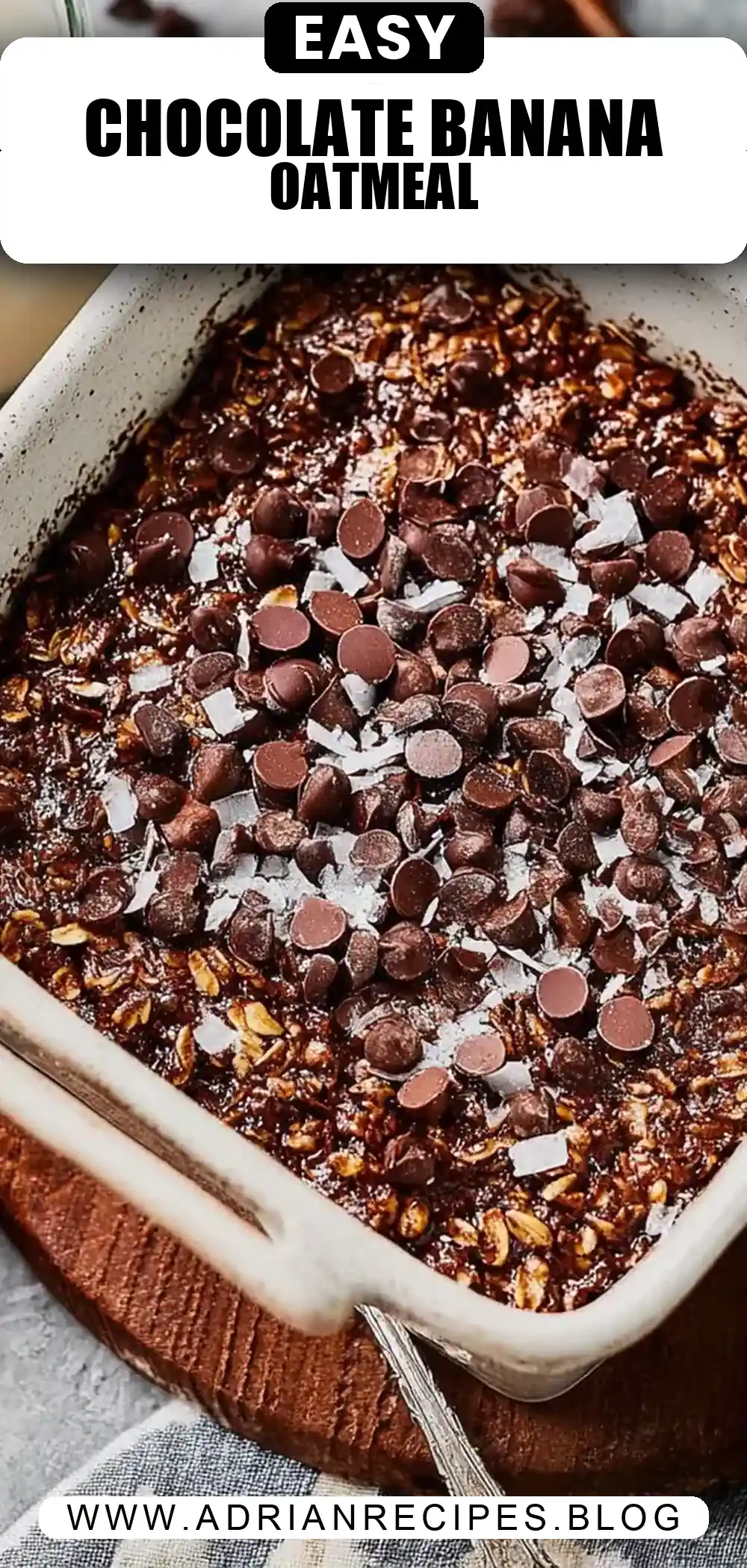 Chocolate Banana Baked Oatmeal