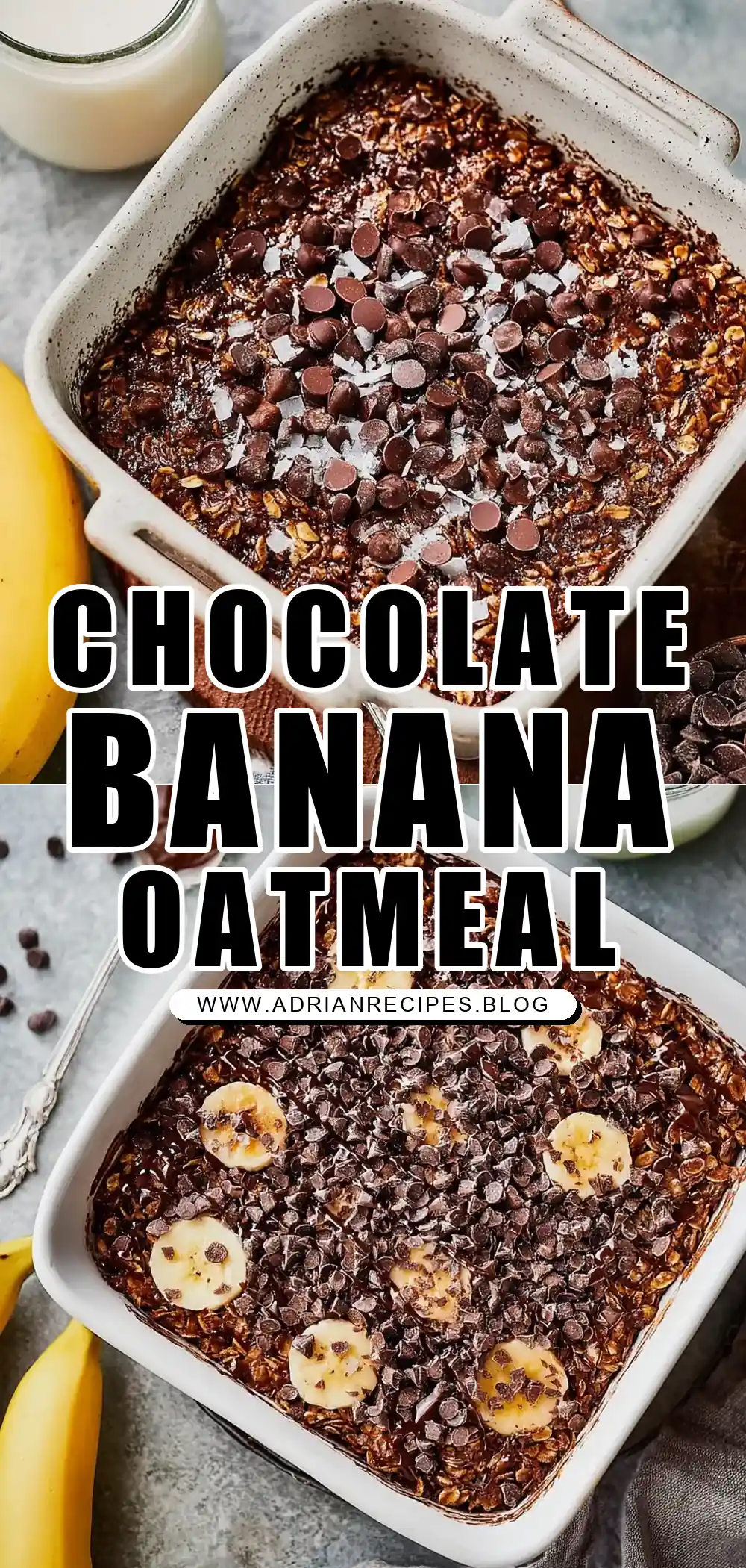 Chocolate Banana Baked Oatmeal