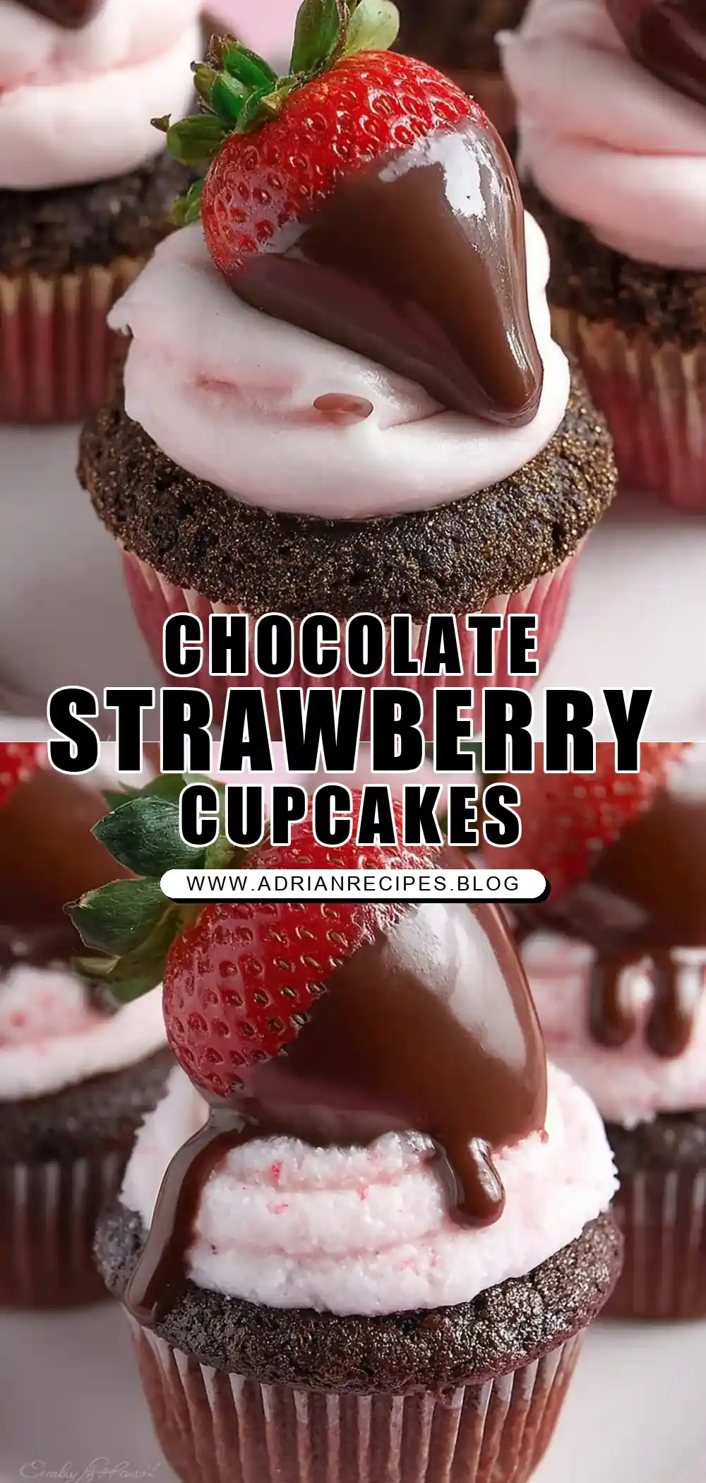 Chocolate Covered Strawberry Cupcakes