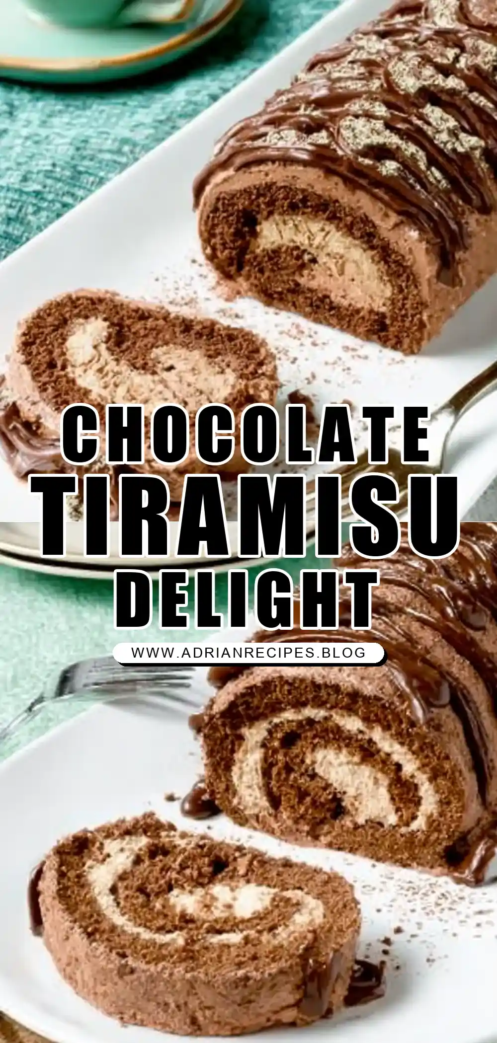 Low Carb Chocolate Tiramisu Cake Roll