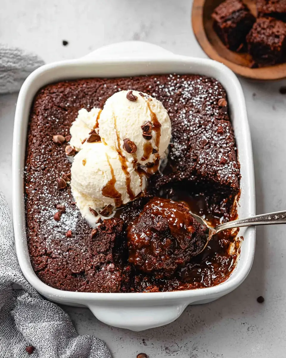 A delicious plate of Chocolate Cobbler Recipe