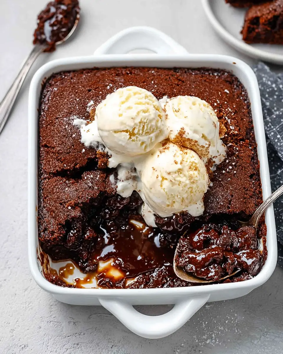 A delicious plate of Chocolate Cobbler Recipe