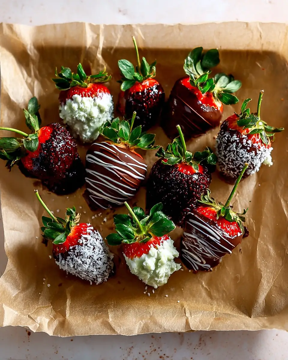 A delicious plate of Chocolate Covered Strawberries