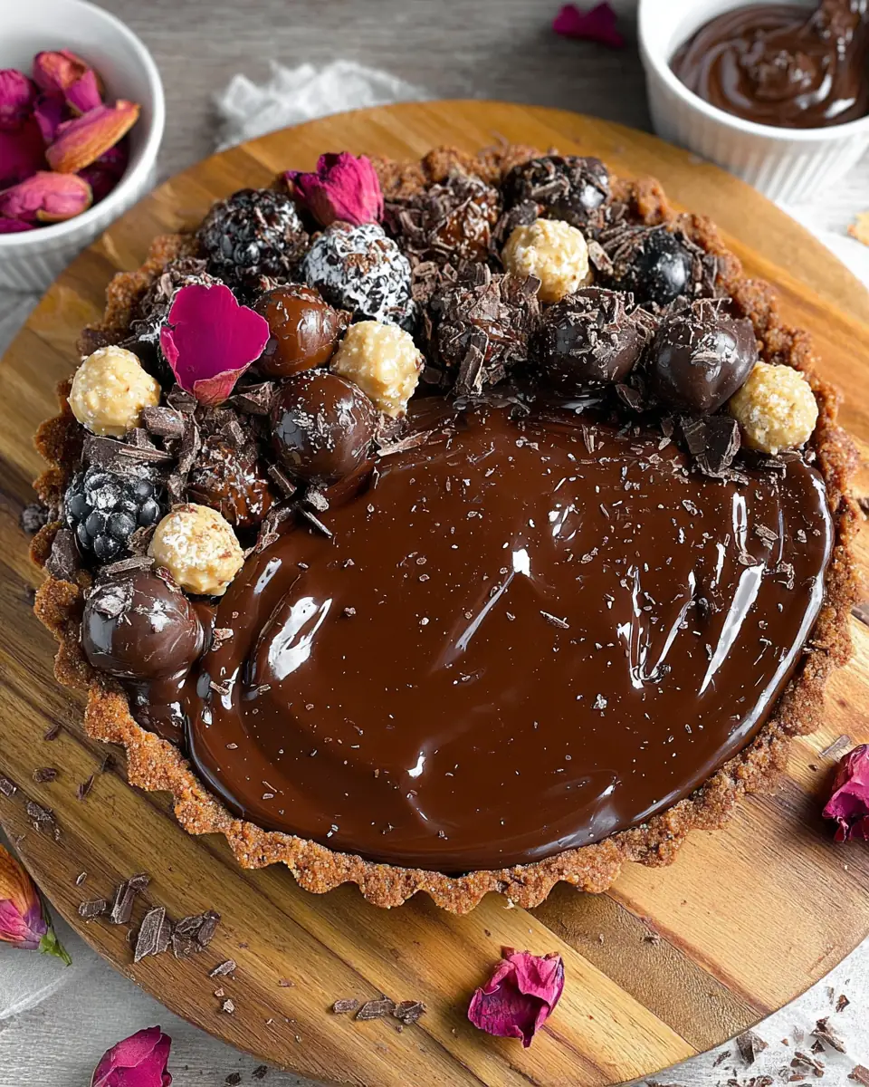 A delicious plate of Chocolate Ganache Tart