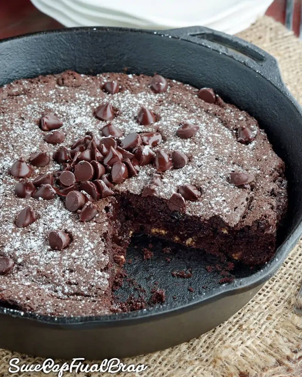 A delicious plate of ChocolateSkillet Brownie