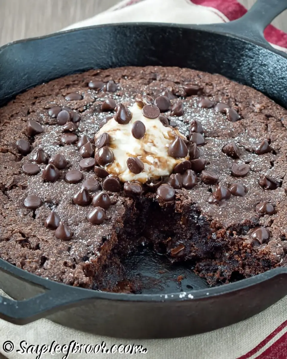 A delicious plate of ChocolateSkillet Brownie