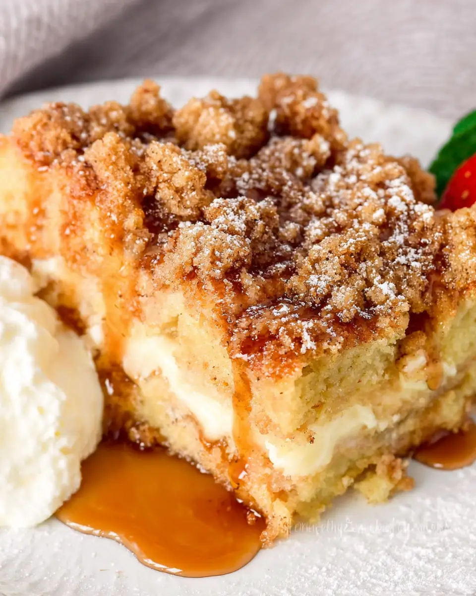 A delicious plate of Croissant French Toast