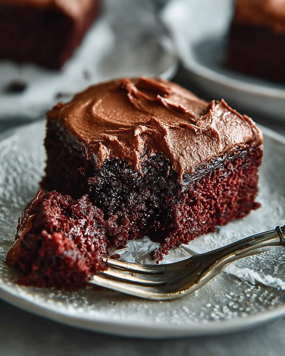A delicious plate of Easy Chocolate Cake
