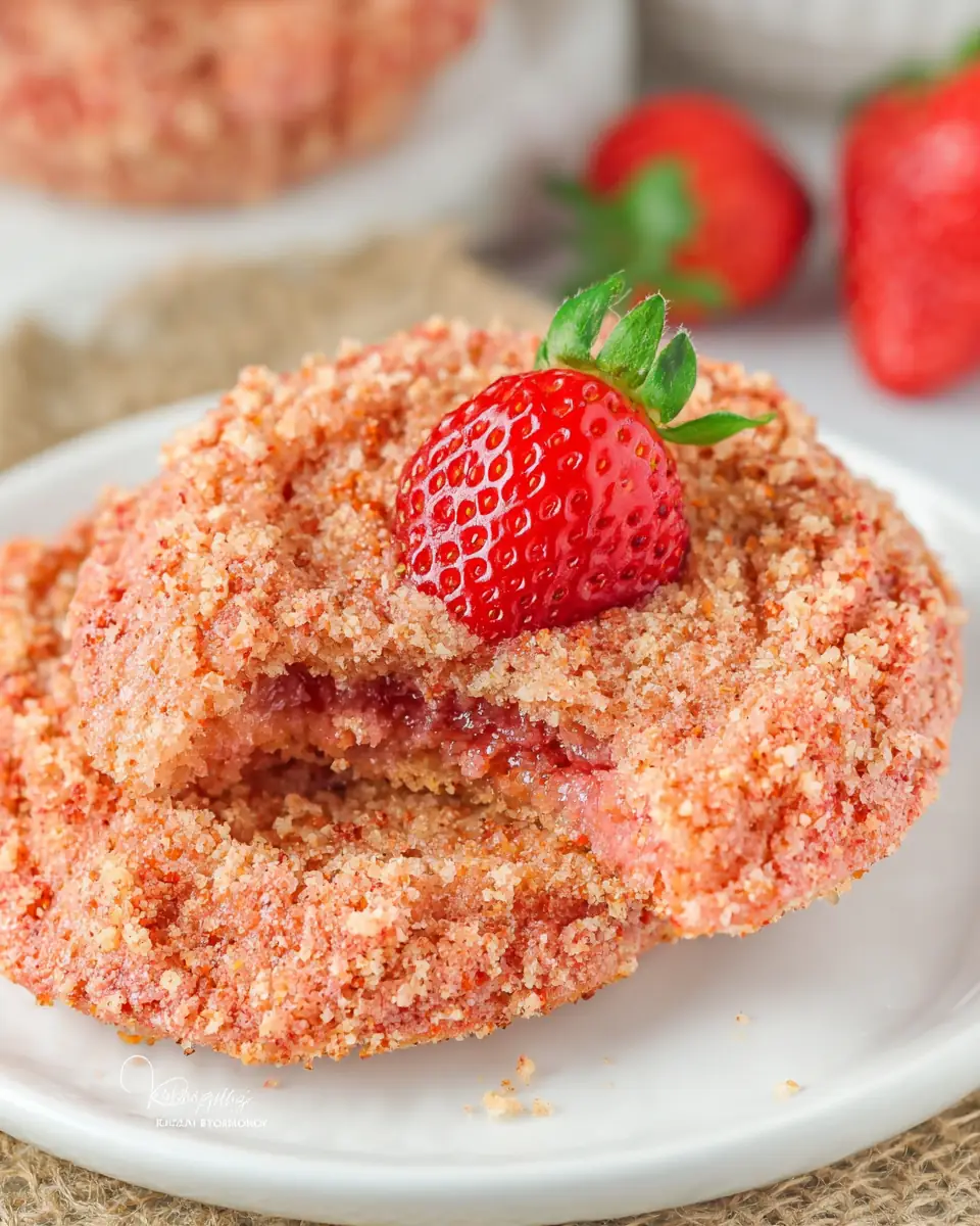 A delicious plate of Fresh Strawberry Cupcakes