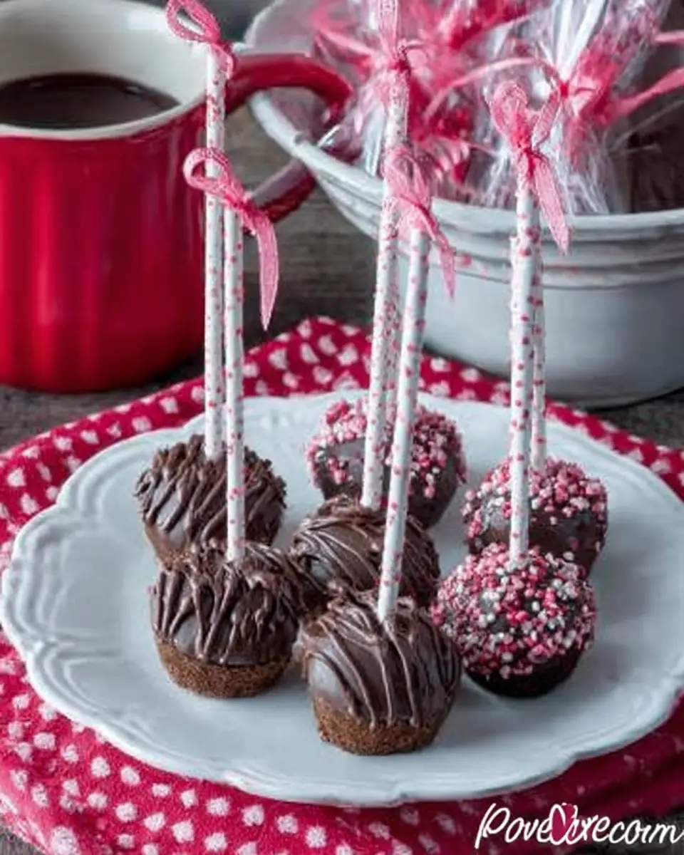 A delicious plate of Gluten Free Keto Brownie Cake Pops Recipe