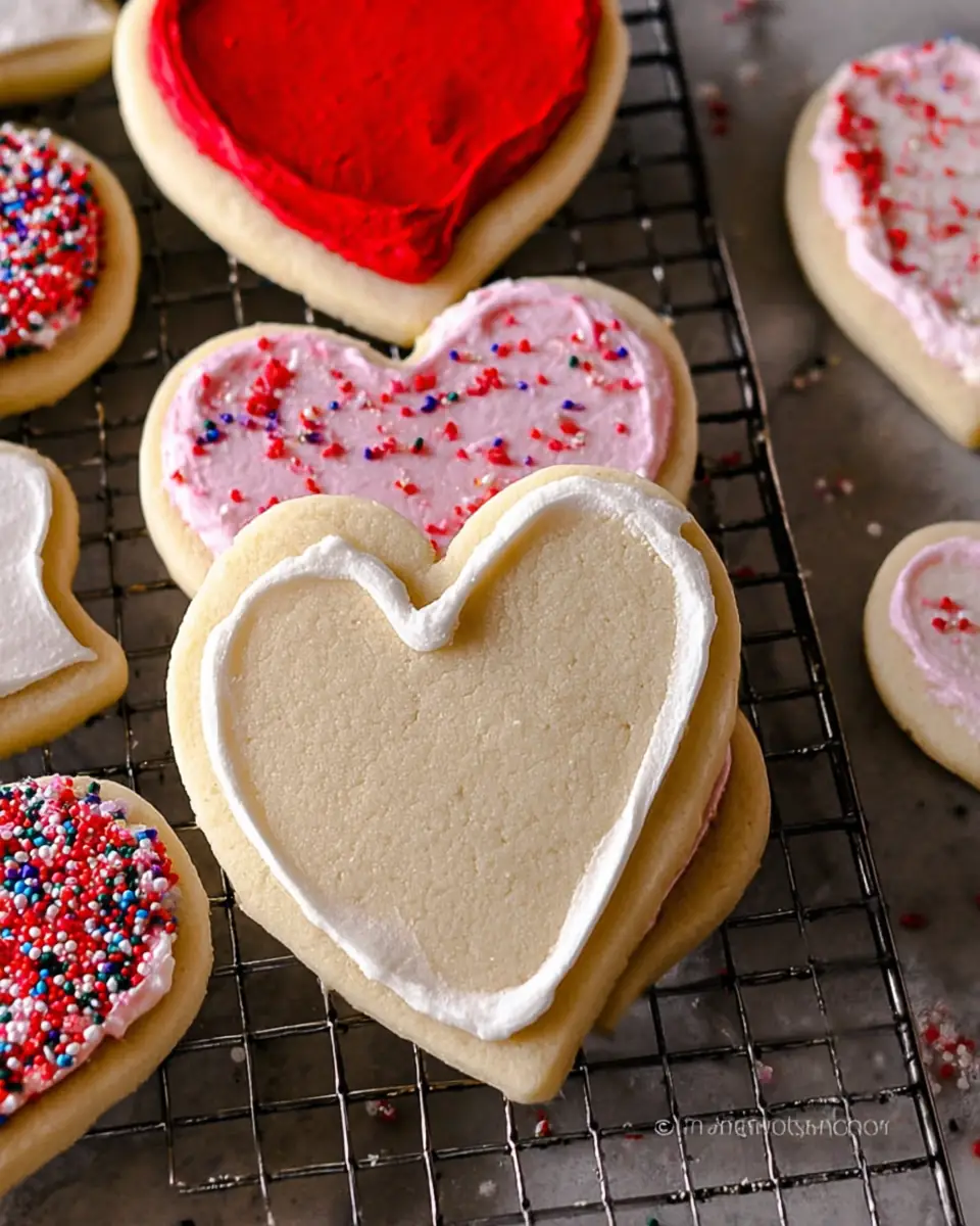 A delicious plate of Heart Shaped Cookies