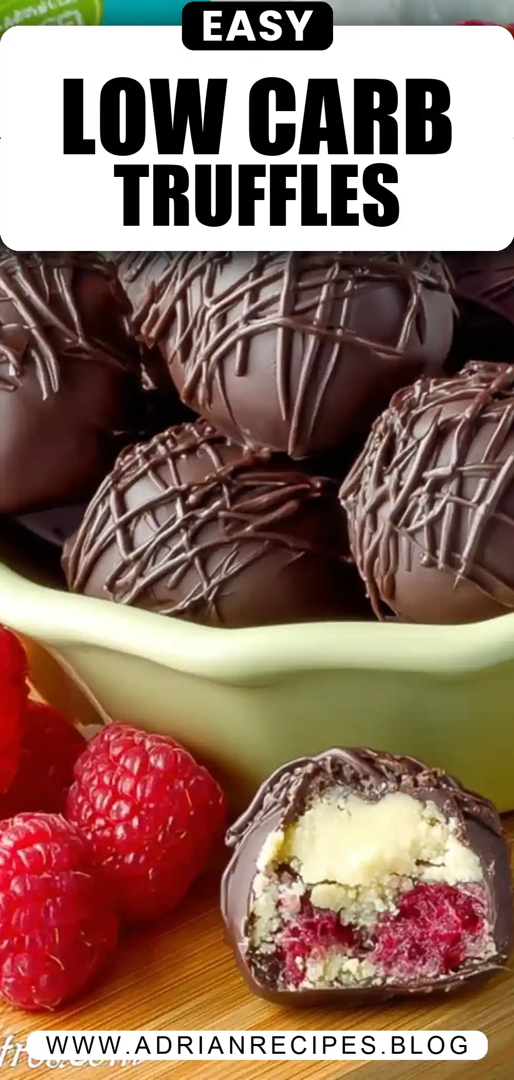 Low Carb Dairy-Free Raspberry Truffles