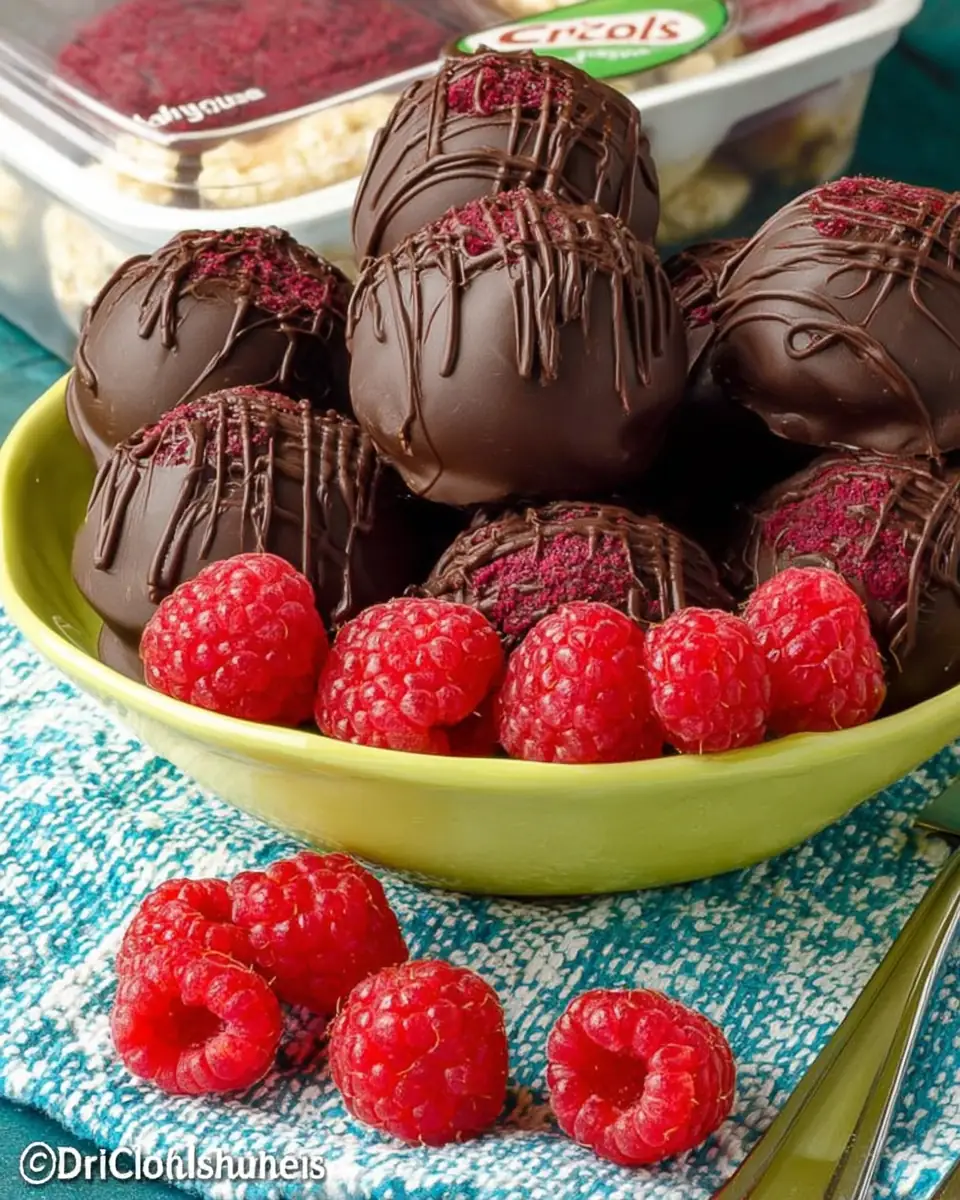 A delicious plate of Low Carb Dairy-Free Raspberry Truffles
