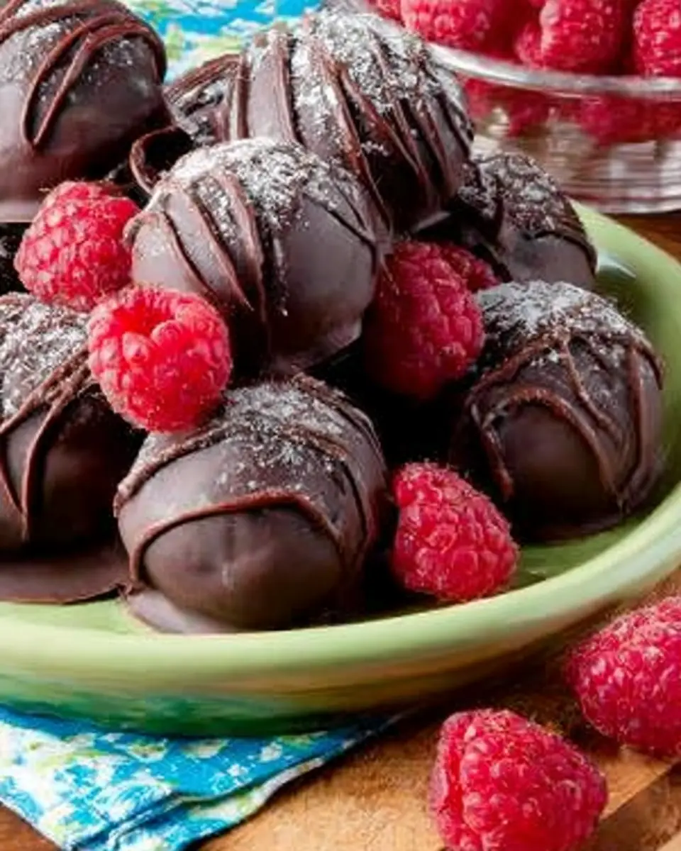 A delicious plate of Low Carb Dairy-Free Raspberry Truffles