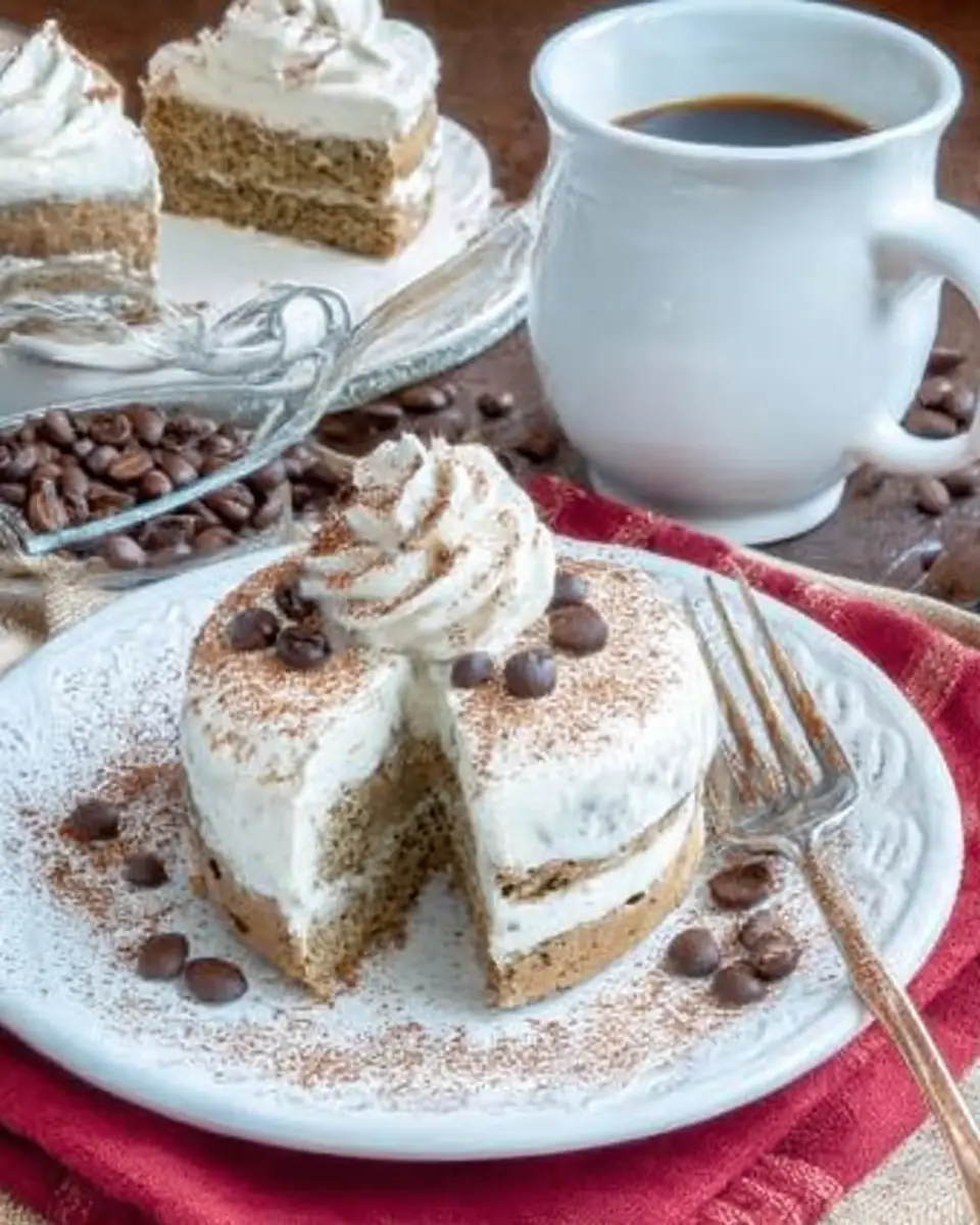 A delicious plate of Low Carb Tiramisu Mug Cake