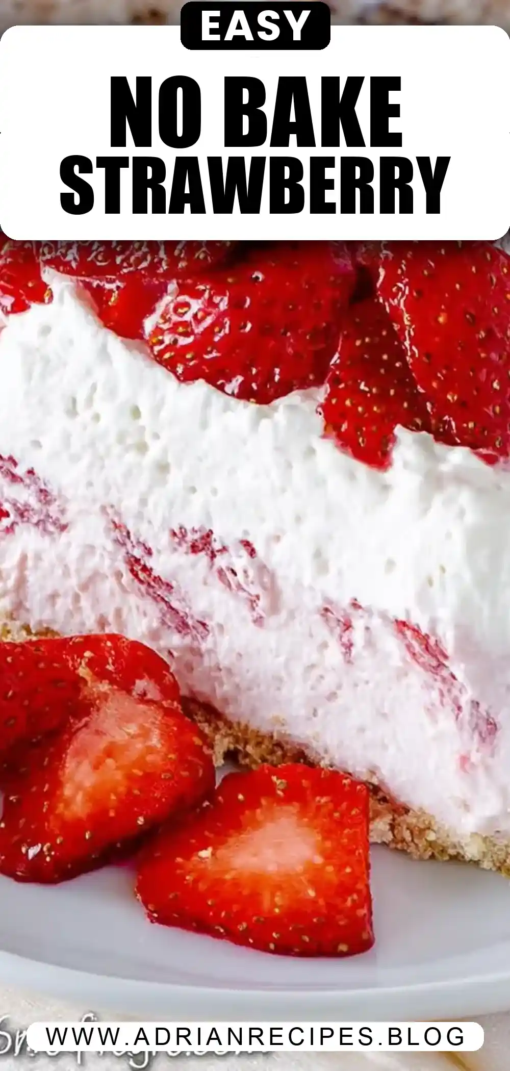 Low Carb No Bake Strawberry Cream Pie