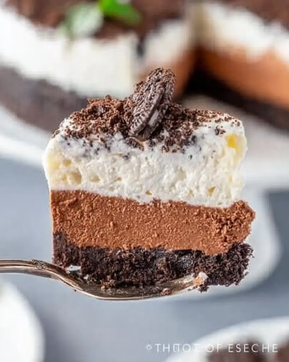 A delicious plate of Oreo Mousse Cake