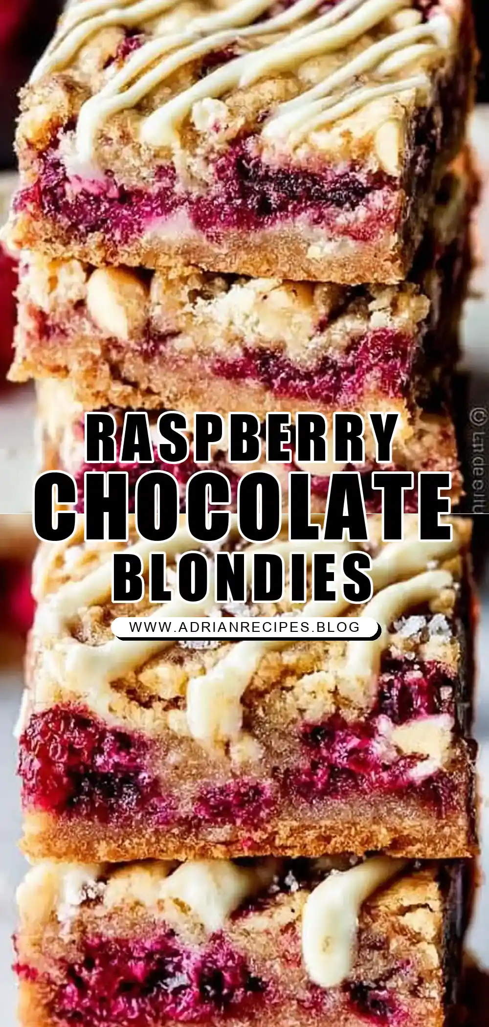 Raspberry White Chocolate Blondies