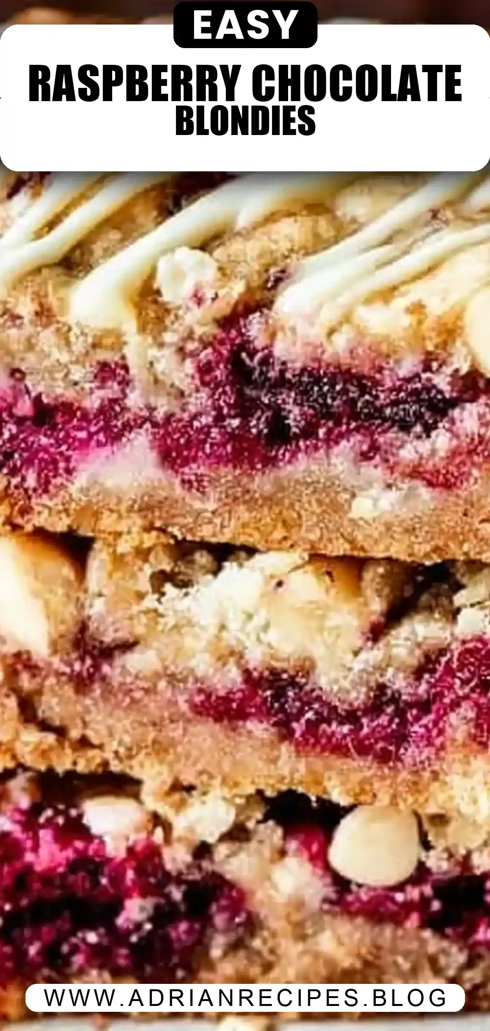 Raspberry White Chocolate Blondies