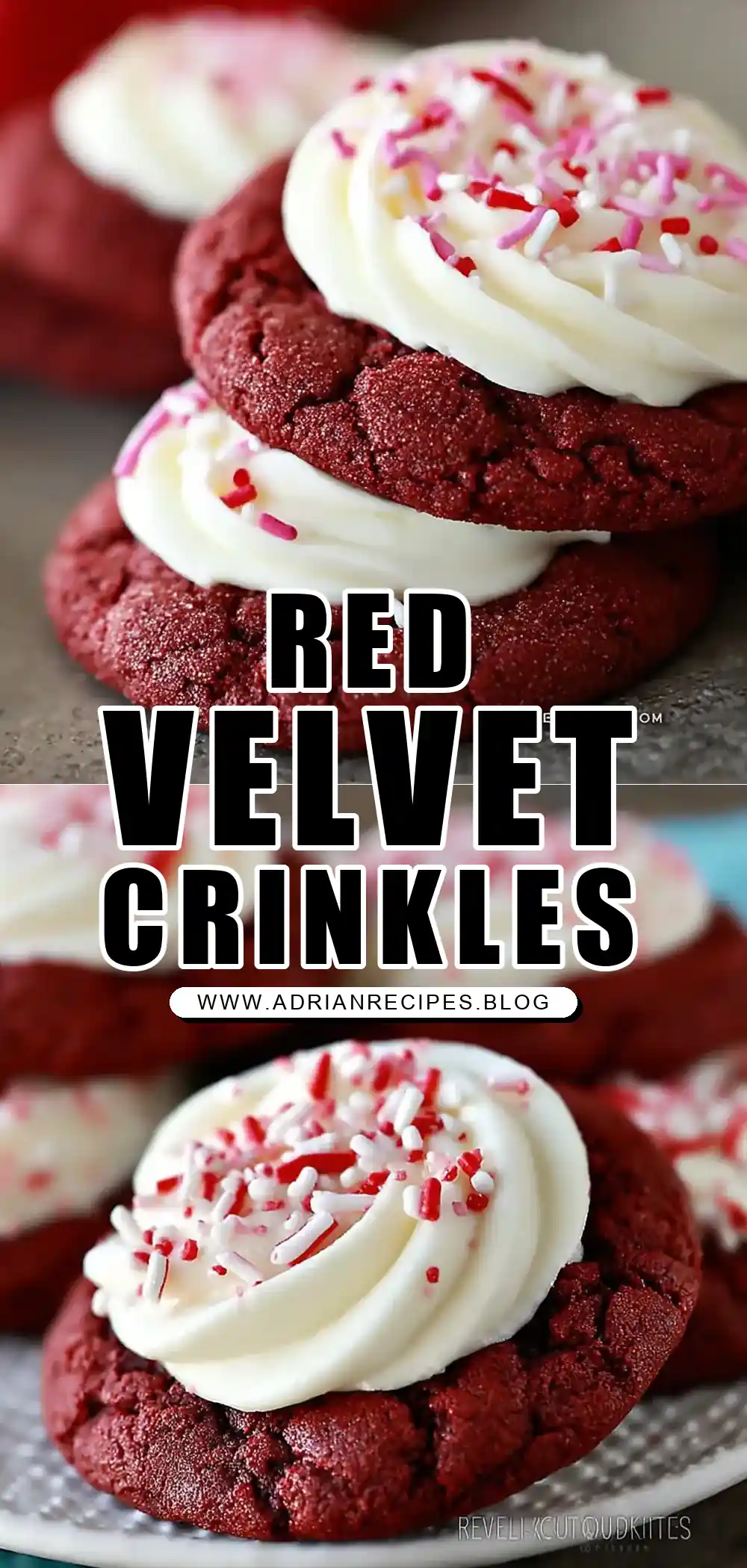 Red Velvet Cake Mix Crinkle Cookies