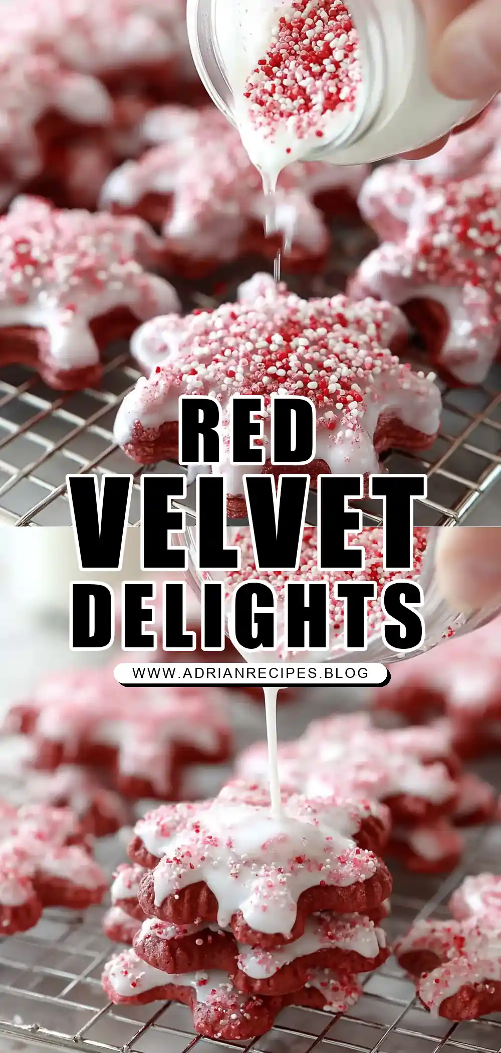Red Velvet Waffle Cookies