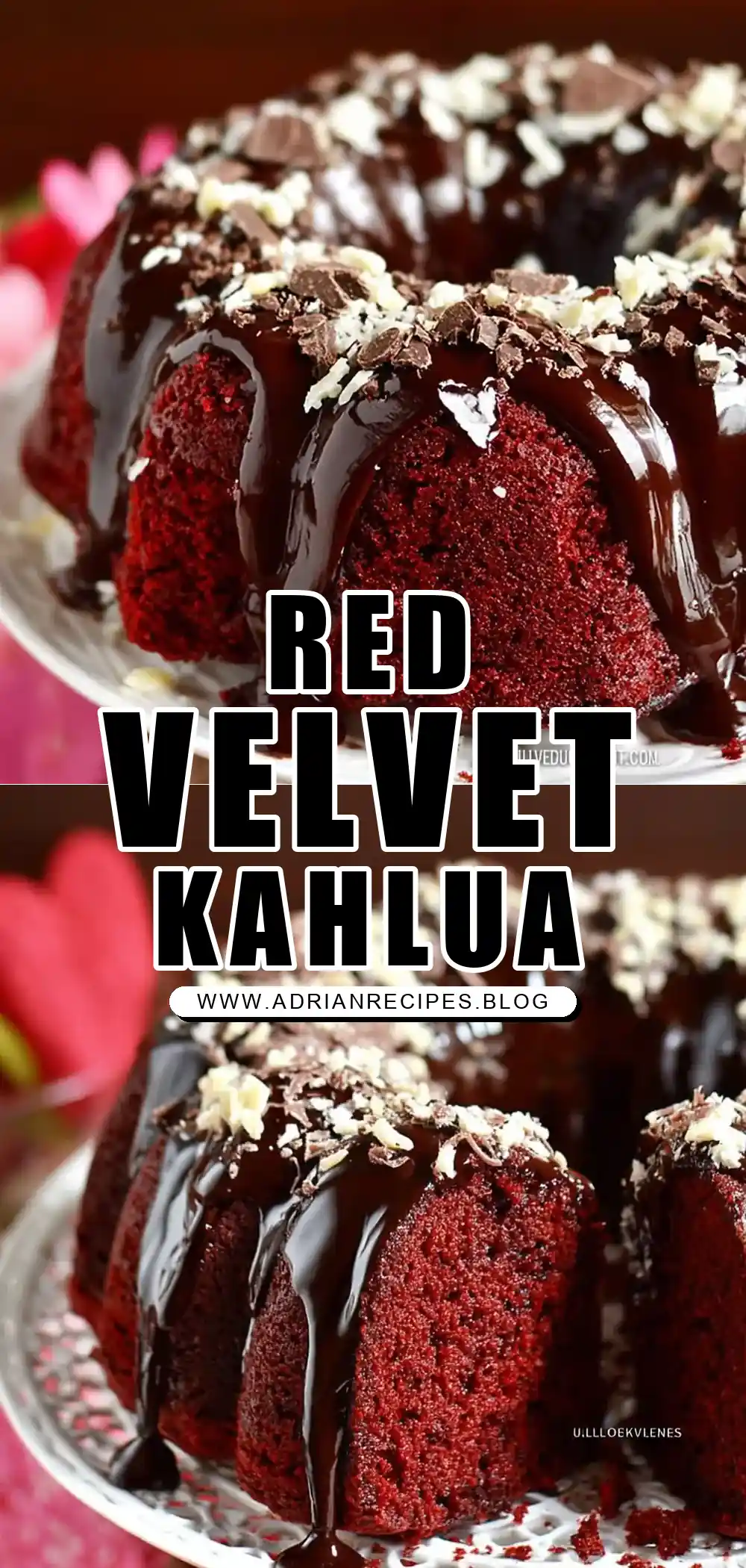 Red Velvet Bundt Cake with Kahlua Ganache