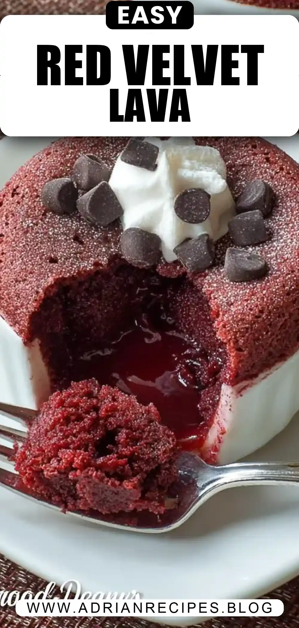Red Velvet Molten Lava Mug Cake