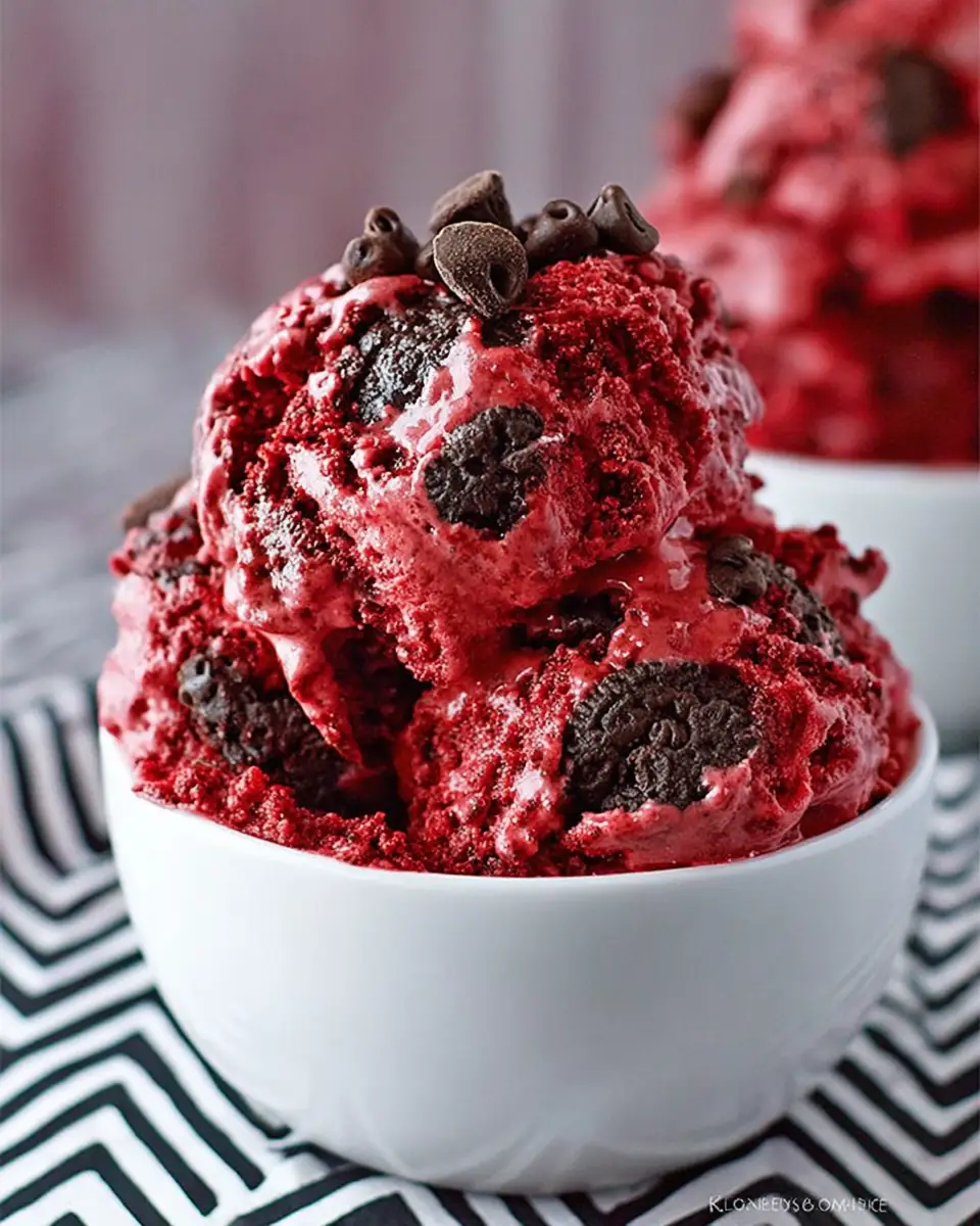 A delicious plate of Red Velvet Cookie Dough