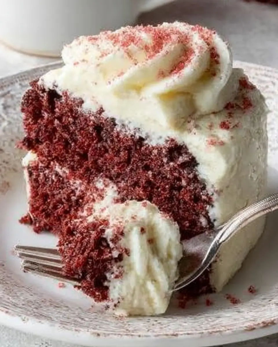 A delicious plate of Red Velvet Couple’s Mug Cake