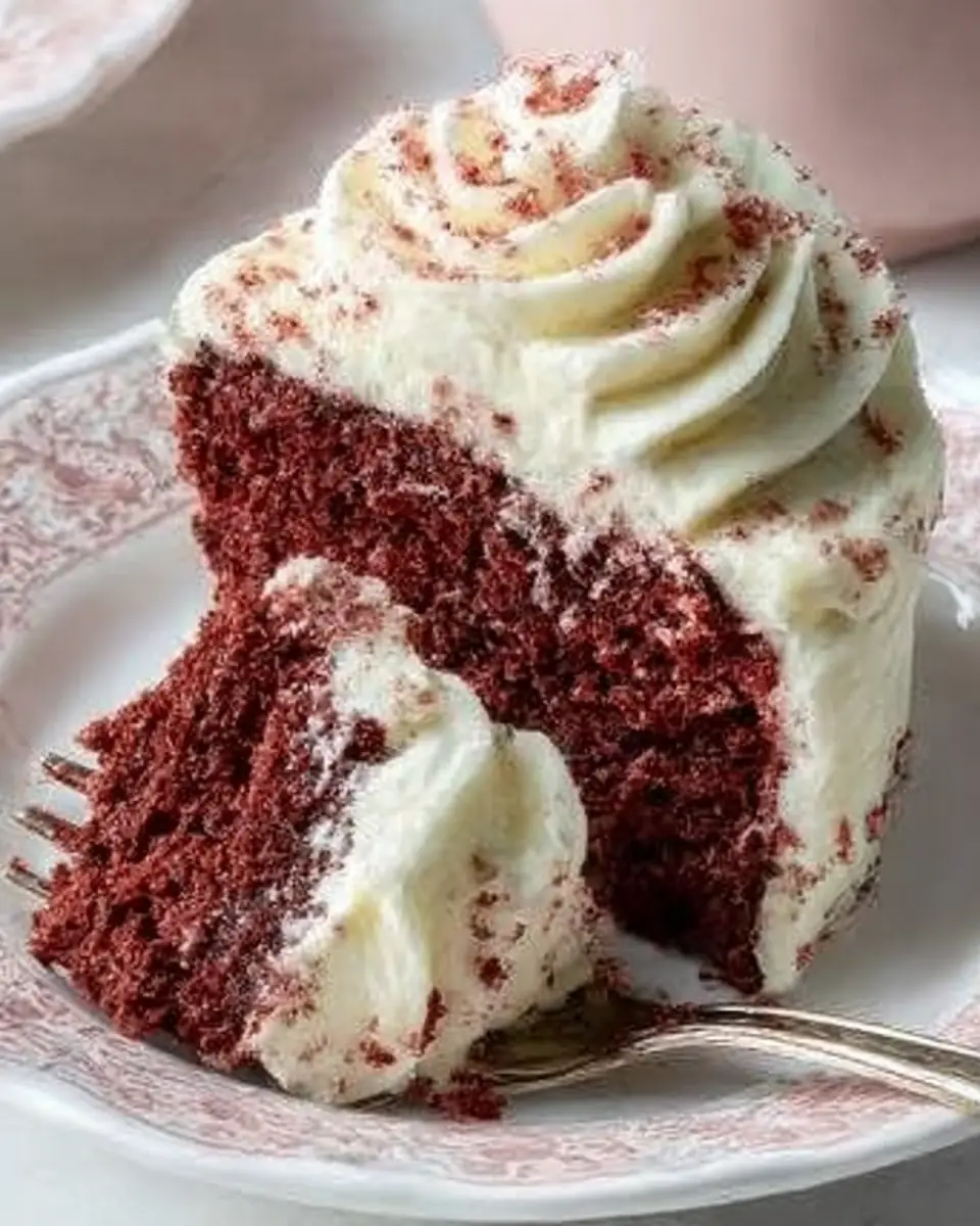 A delicious plate of Red Velvet Couple’s Mug Cake