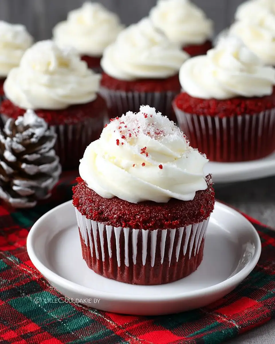 A delicious plate of Red Velvet Cupcakes